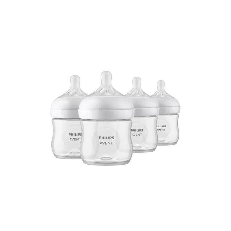 TEMU Avent Natural Baby Bottles 4 Oz, 4 Pack, Baby Feeding Bottles, Clear, Newborn Feeding Essentials
