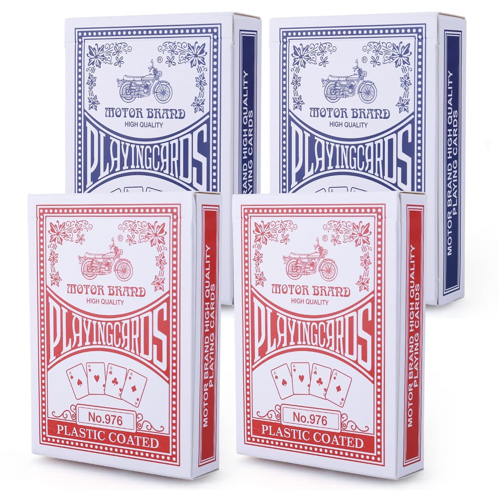 TEMU 4 Pack Playing Cards 2 Red 2 Poker Cards For