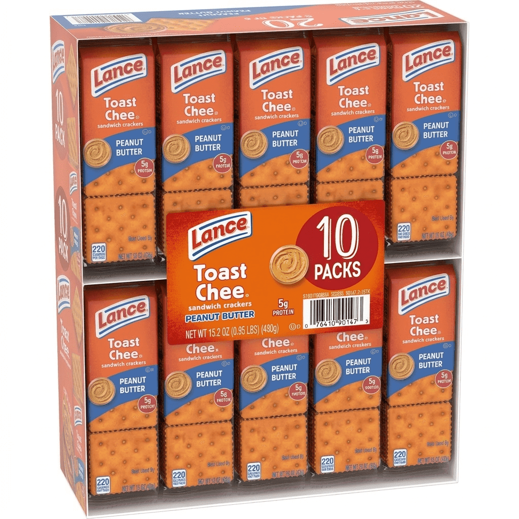 TEMU 10-pack - Lance Toasty Peanut Butter Mini Sandwich Crackers