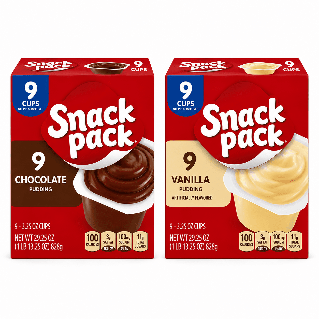 TEMU Premium Packaging-pudding Variety Pack, 3.25 Oz., Assorted Flavors Of Creamy And Delicious Pudding Cups, Perfect For On-the-go Snacks, Lunchboxes, Desserts, And Family-friendly Treats