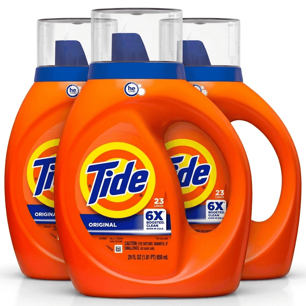 TEMU Case Of 3 – Tide Laundry Detergent Liquid With 6x Cleaning Power, Original Scent, 23 (29 Fl Oz Each)