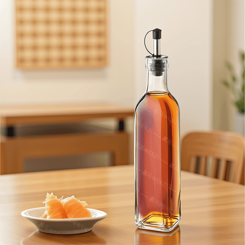 TEMU 300ml Glass Olive Oil Dispenser Bottle With Pour Spout, Leakproof Vinegar & Soy Sauce Cruet For Kitchen Cooking & Salad Dressing