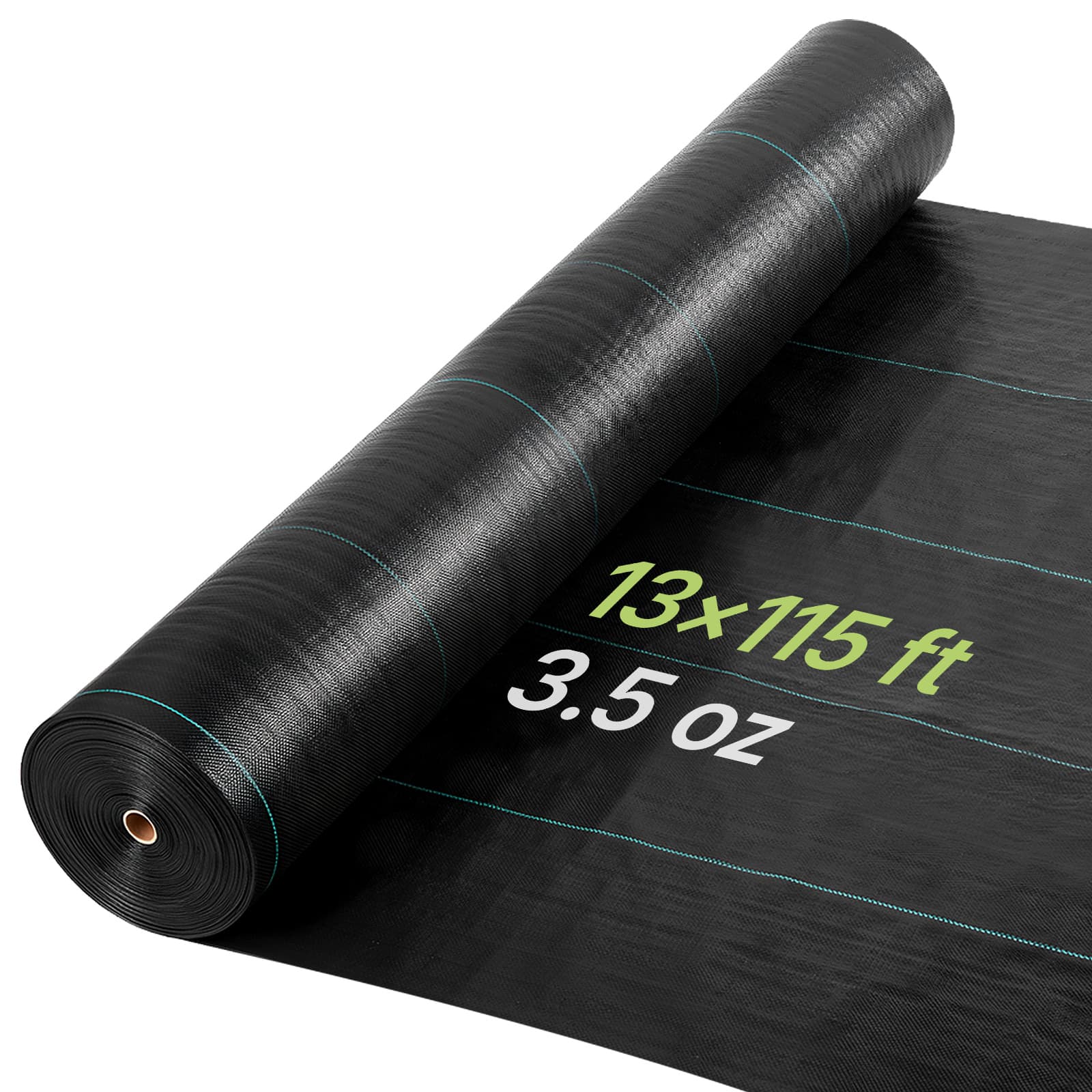 TEMU Vevor Barrier Fabric Heavy Duty, 13x115ft 3.5oz Landscape Fabric, Woven Blocker Fabrics, Garden Fabrics Weeds Barrier, Weeds Control Ground Cover, Geotextile Webbing, Gardening Mat, Black