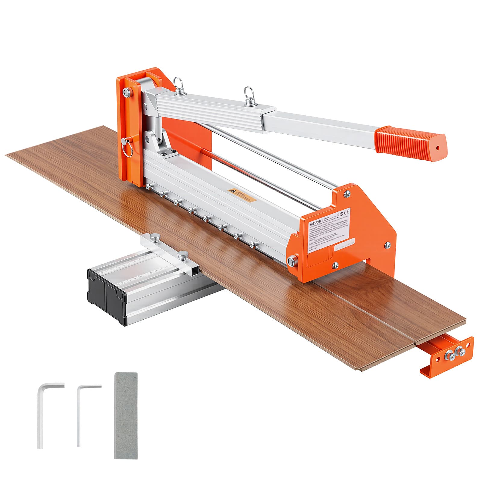 TEMU Vevor 12 Inch Vinyl Floor Cutter, 12mm Thick Laminate Flooring Cutter With Upgraded Labor-saving Aluminum-alloy Lever, Telescoping Support Plate, Cuts Wood, Lvt, Vct, Spc, Lvp, Wpc