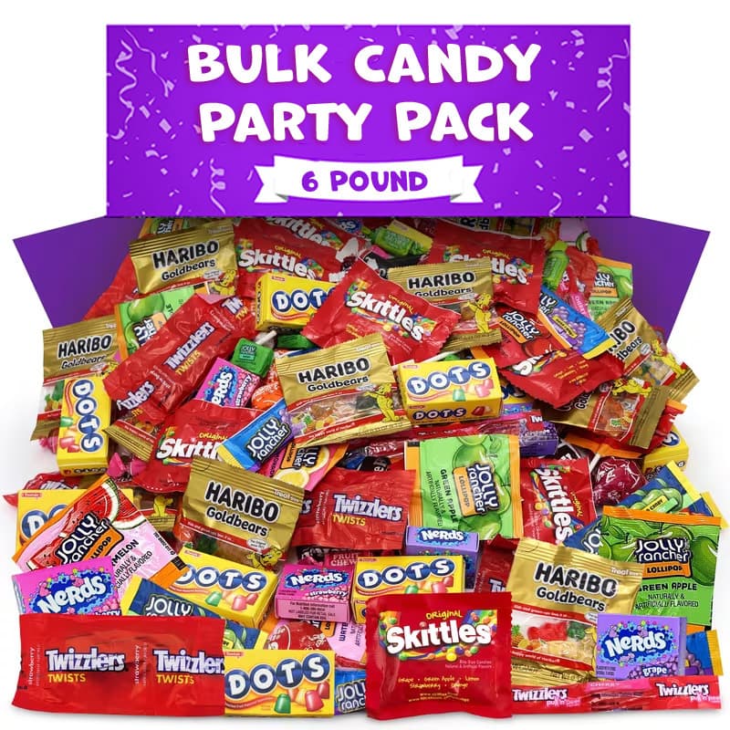 TEMU Bulk Candy Variety Pack 6 Pound - Assorted Candy Bag Individually Wrapped Candies For Pinara Fillers, Classroom, Parties, Gifts & Treats - Bulk Candies Assortment