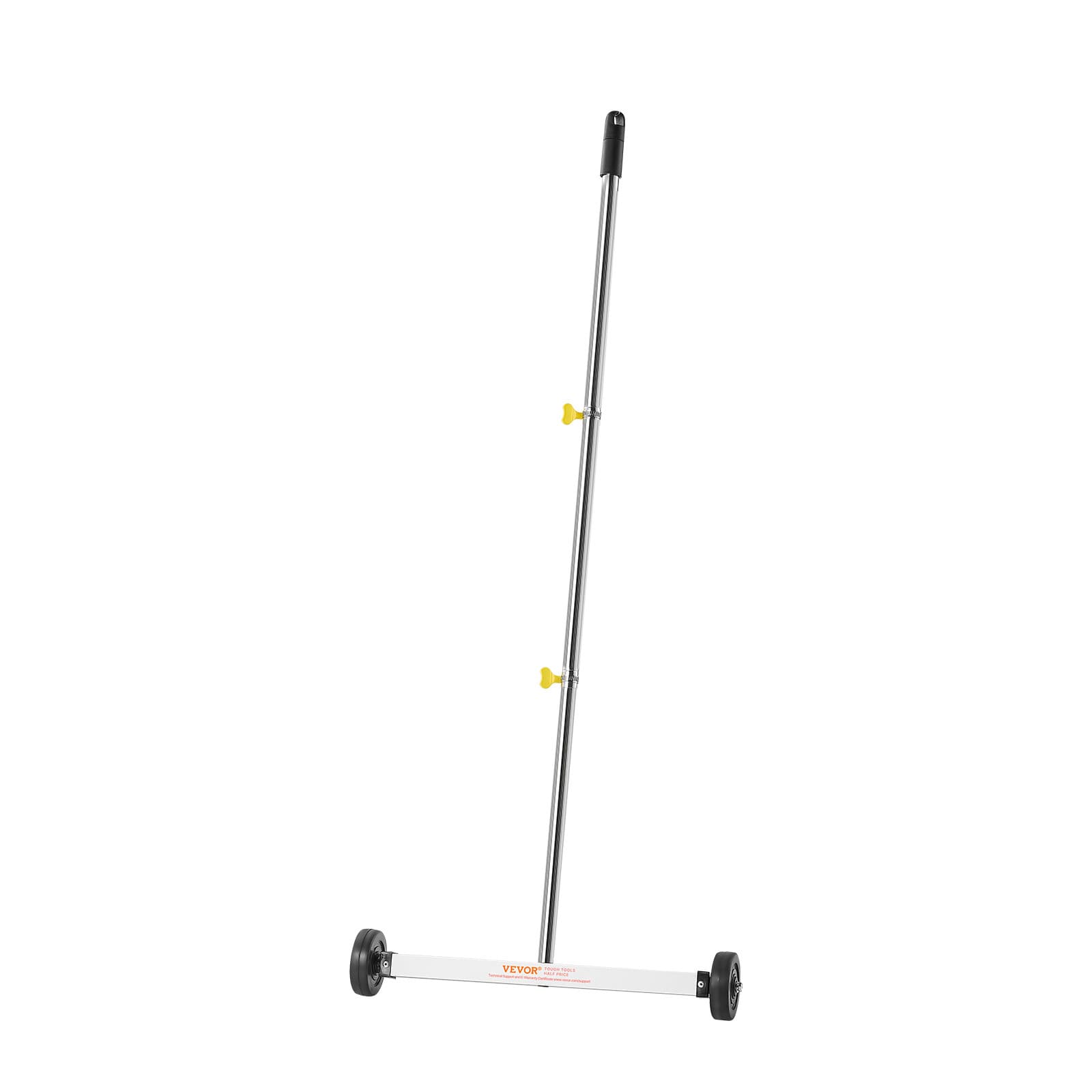 TEMU Vevor Magnetic Sweeper With Wheels, 17 Inch, 10 Lbs Load Capacity, Lightweight Magnetic Pickup Sweeper With Adjustable Handle, Pick Up Nails And Screws, Easy For Garages, Roofing Projects