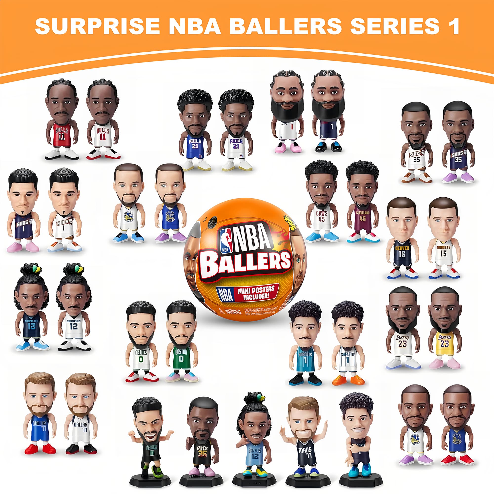 TEMU 1 Pc Zuru Surprise & , Mystery Capsule Figurine Players Collectibles Toy, Surprise Basketball Collectible Sports Toy For Boys, Adults And Collectors