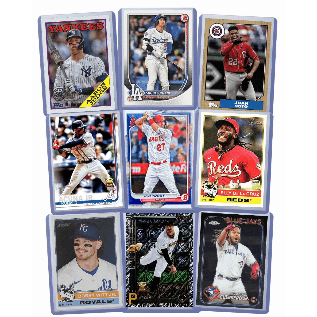 TEMU Baseball Cards: Ohtani, Judge, De , Trout, Jr., Bobby Jr., , Soto, Jr. Assorted Card Gift Pack