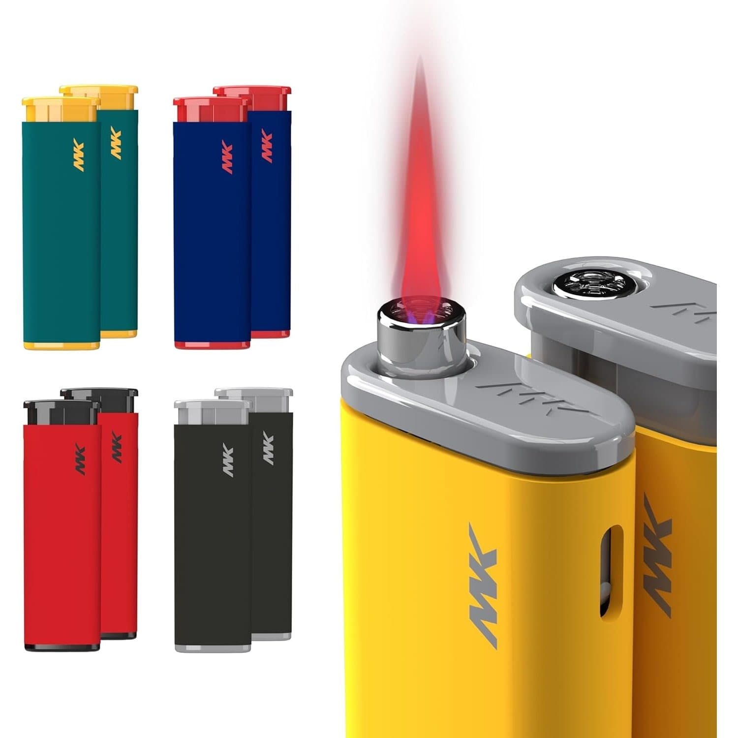 TEMU Mk Jet-hue Assorted Colors Lighter (pack Of 10)