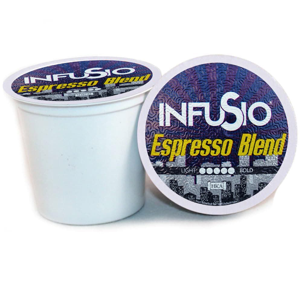 TEMU Infusio Coffee Pods Espresso Blend Dark Roast Single Serve Coffee Pods For Keurig K Cups Brewers - Infusio Premium Roasted Keurig 2.0 Compatible