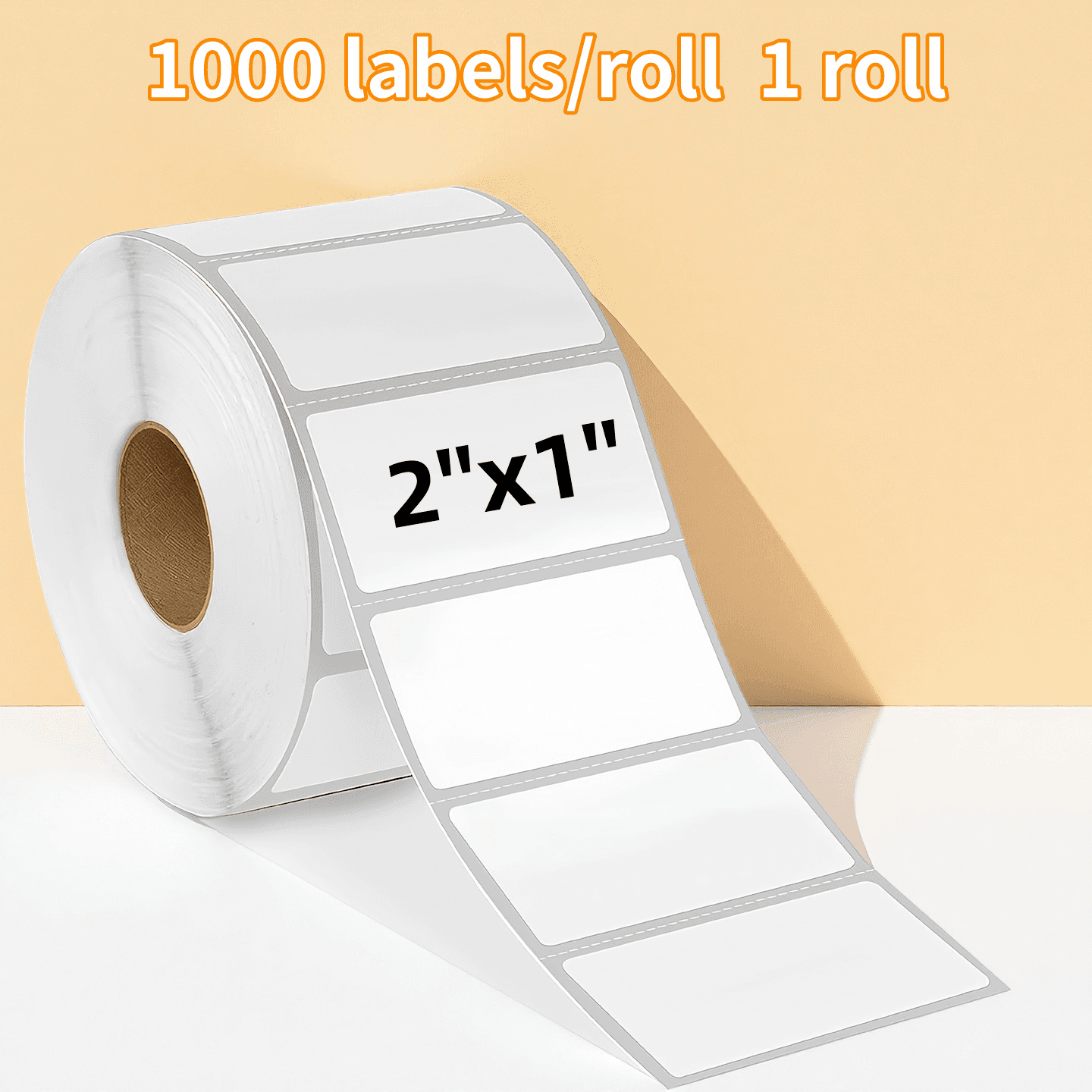 TEMU 2x1 Inch Thermal Labels, White Rectangle Thermal Printer Stickers, Durable Shipping Label Printer Sticker For Barcode, Name, Address, 1000 Labels/roll