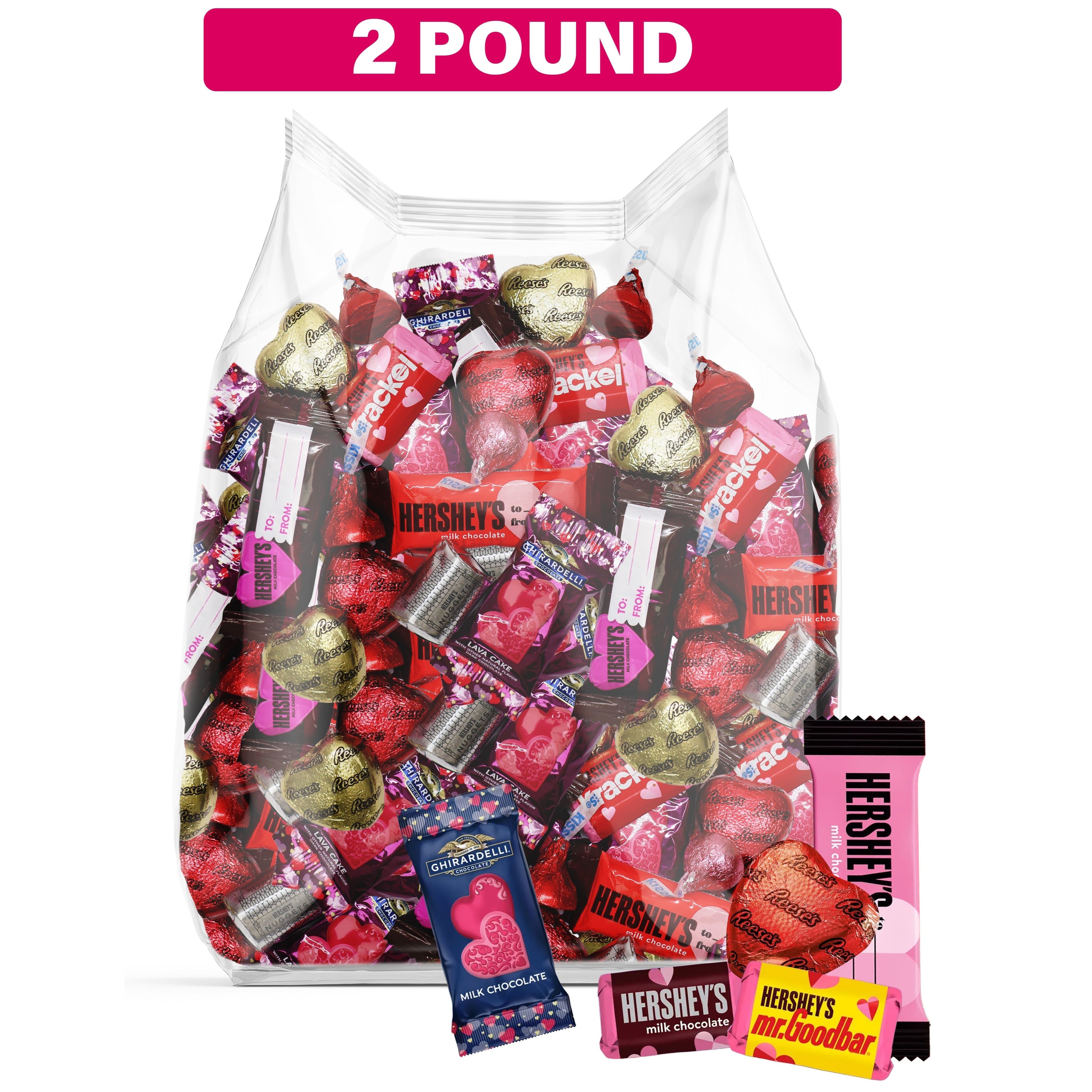 TEMU Valentine’s Day Chocolate Candy Bulk Pack, Assorted Individually Wrapped Chocolate Candy, 2 Pound