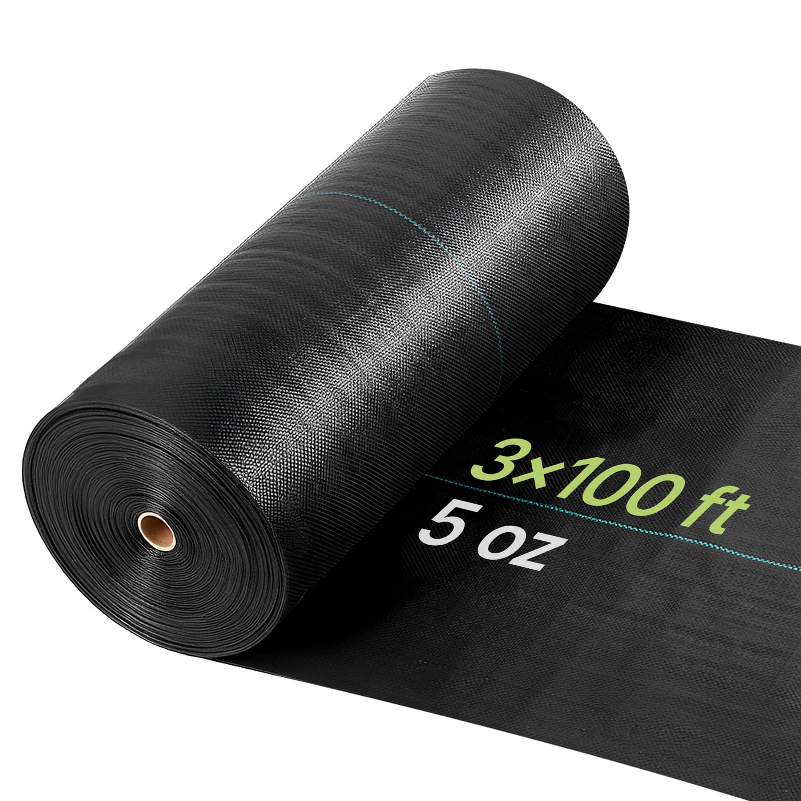 TEMU Vevor Barrier Fabric Heavy Duty, 3x100ft 5oz Landscape Fabric, Woven Blocker Fabrics, Garden Fabrics Weeds Barrier, Weeds Control Ground Cover, Geotextile Webbing, Gardening Mat, Black