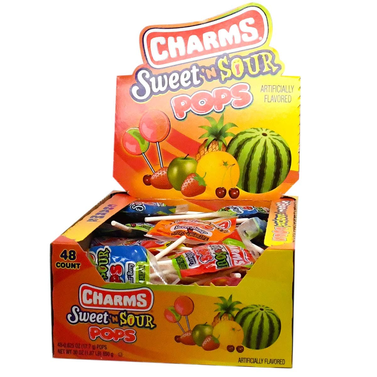 TEMU Charms Sweet And Sour Flat Pops 48 Ct.