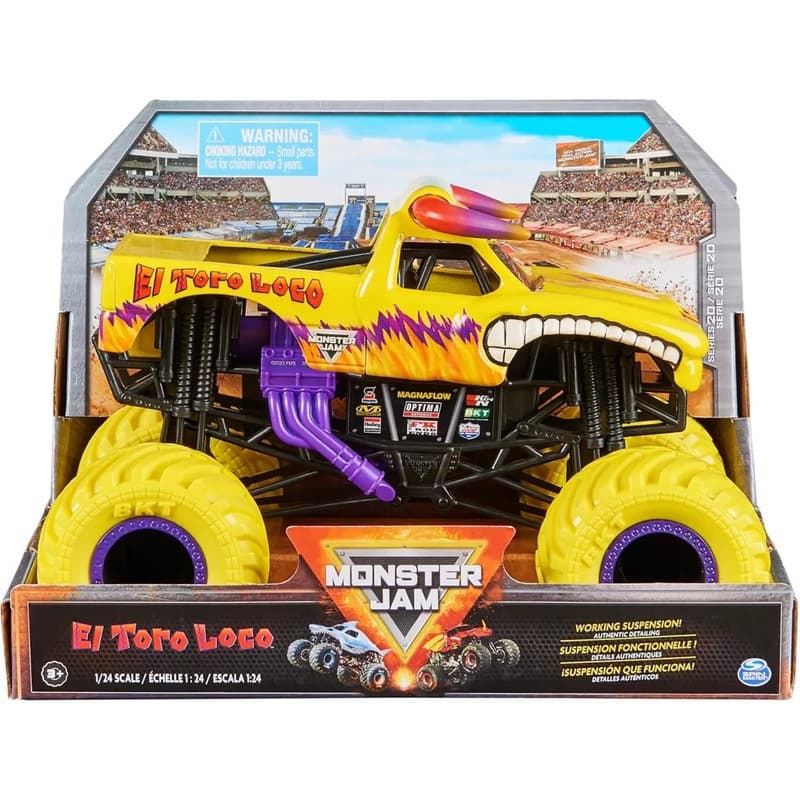 TEMU Monster Jam, Official Monster Truck, Collector Die-cast Vehicle, 1:24 Scale, Gift For Collectors, Kids, , 3+