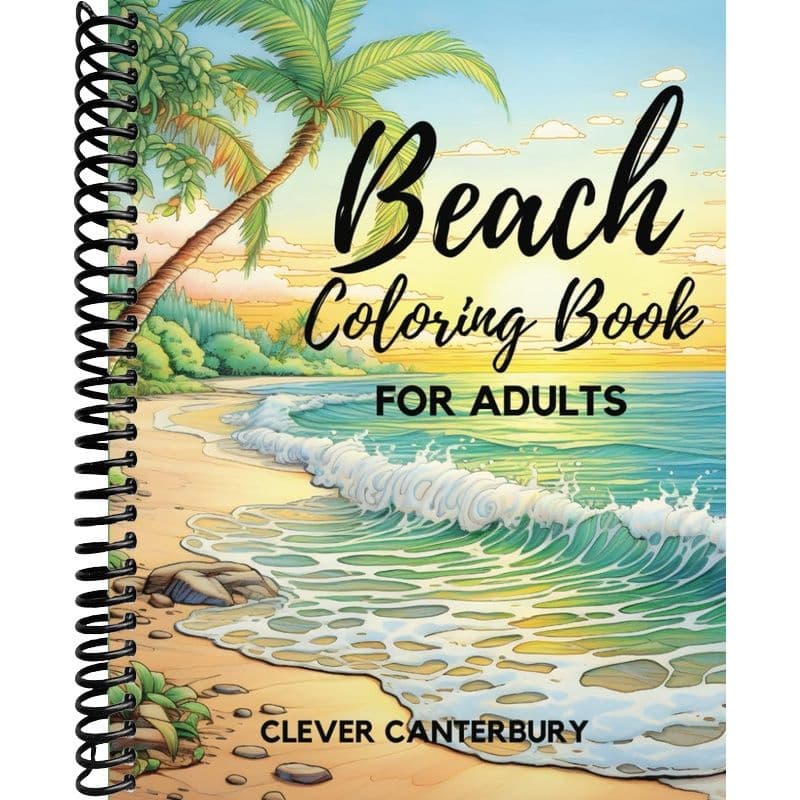 TEMU Beach Coloring Book For Adults: 52 Relaxing Landscapes, Beautiful Beaches, Ocean Life, Secluded Scenes, Mandala Patterns And Tiki Bars To Stress