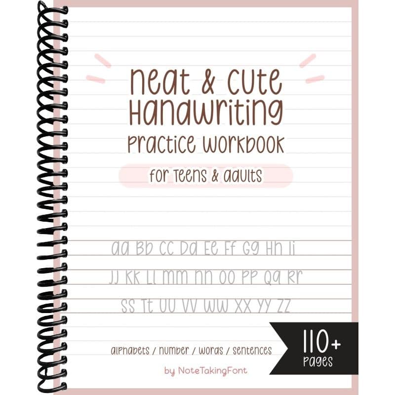 TEMU Neat And Cute Handwriting Practice Workbook For Adults And Teens: Improve Your Handwriting Skill & Practice With Monoline Lettering Practice Page, ... Worksheet For Adults, My Chewycake Font