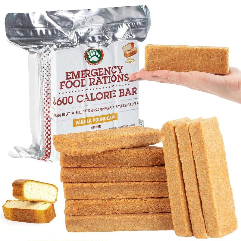 TEMU Grizzly Gear Emergency Food Rations- 3600 Calorie Bar (vanilla Poundcake) - 3 Day, 72 Hour Ready To Eat Supply