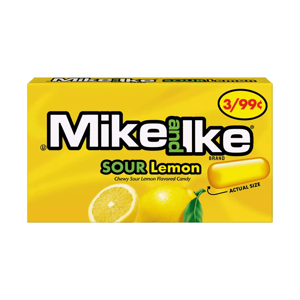 TEMU Mike And Ike Sour Lemon 0.78 Oz. Box 24 Ct.