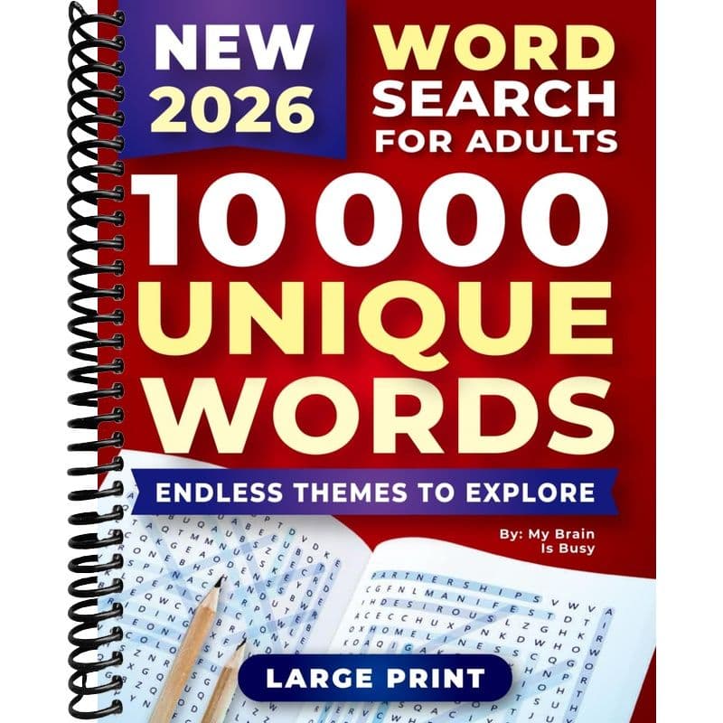 TEMU New Word Search Book For Adults: Large Print Word Find Puzzles For Seniors With 10000 Unique Words, Endless Themes To Explore