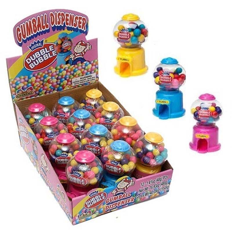 TEMU Dubble Bubble Gumball Mini Machine 12 Ct.
