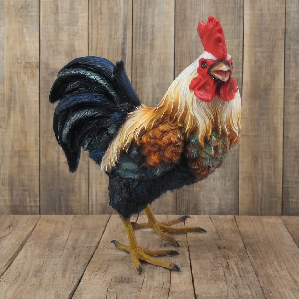 TEMU 5.5"h Rooster Figurine Decorative Resin Statue Sculpture For Home, Office, Or Bookshelf – A Unique Collectible And Perfect Gift For , Holidays, And Birthdays