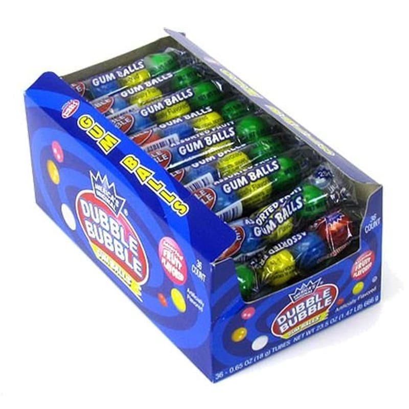 TEMU Dubble Bubble Assorted Fruit Flavored Gumballs 36 Ct.