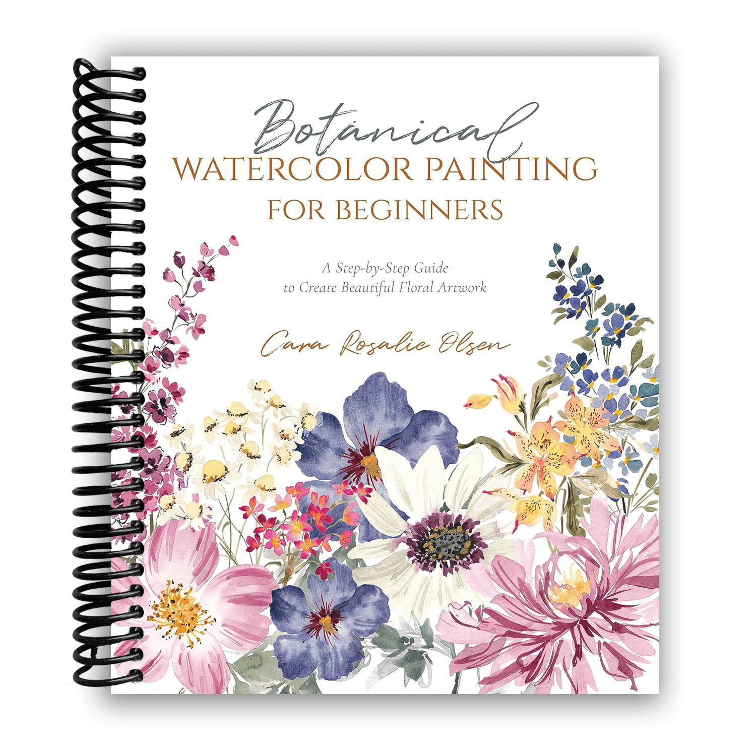 TEMU Botanical Watercolor Painting For Beginners: A Step-by-step Guide To Create Beautiful Floral Artwork (spiral Bound)