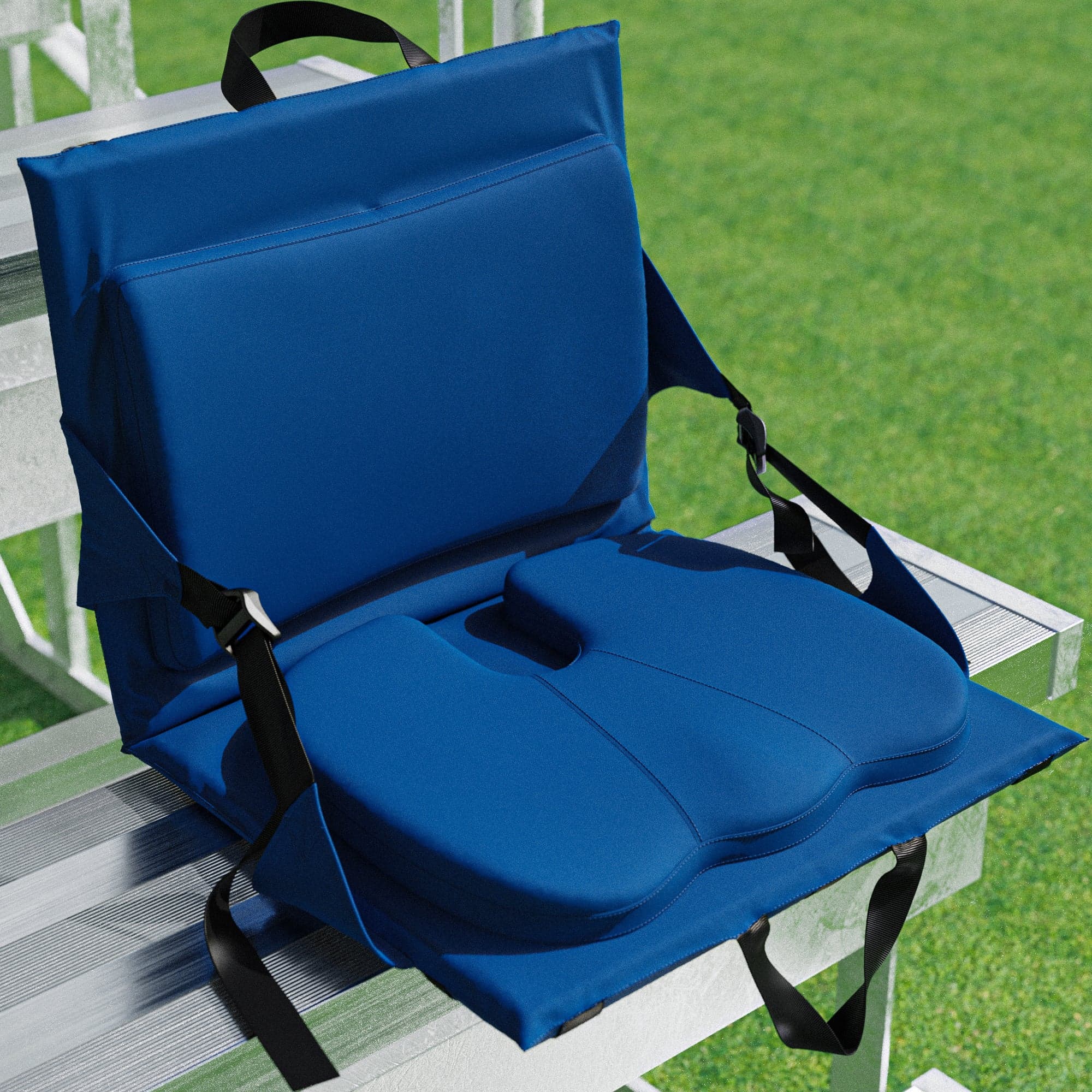 TEMU Stadium Seat With Back Support, Portable Folding Chair With Memory Foam Cushion For Sports & Concerts