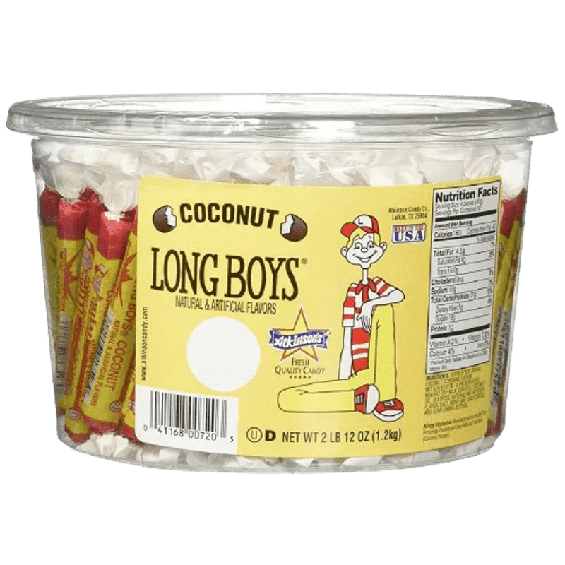 TEMU Atkinson's Coconut Long Boys Tub 130 Ct.