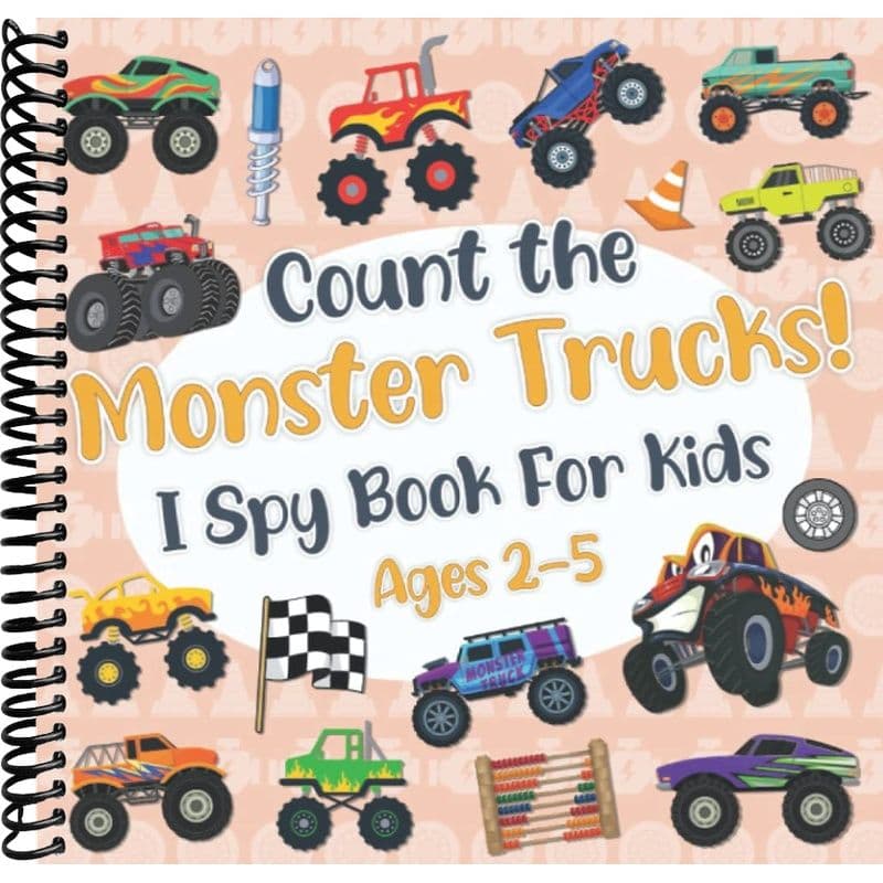 TEMU Count The Monster Trucks! I Spy Book For Kids Ages 2-5: Monster Truck Fun Picture Puzzle Book For Kids: Activity Book About Trucks Vehicles (monster Trucks Books For Boys)