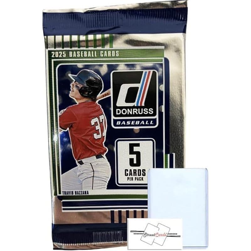 TEMU 2025 Panini Baseball Gravity Pack With 5 Trading Cards + + Streetcards Magnet!