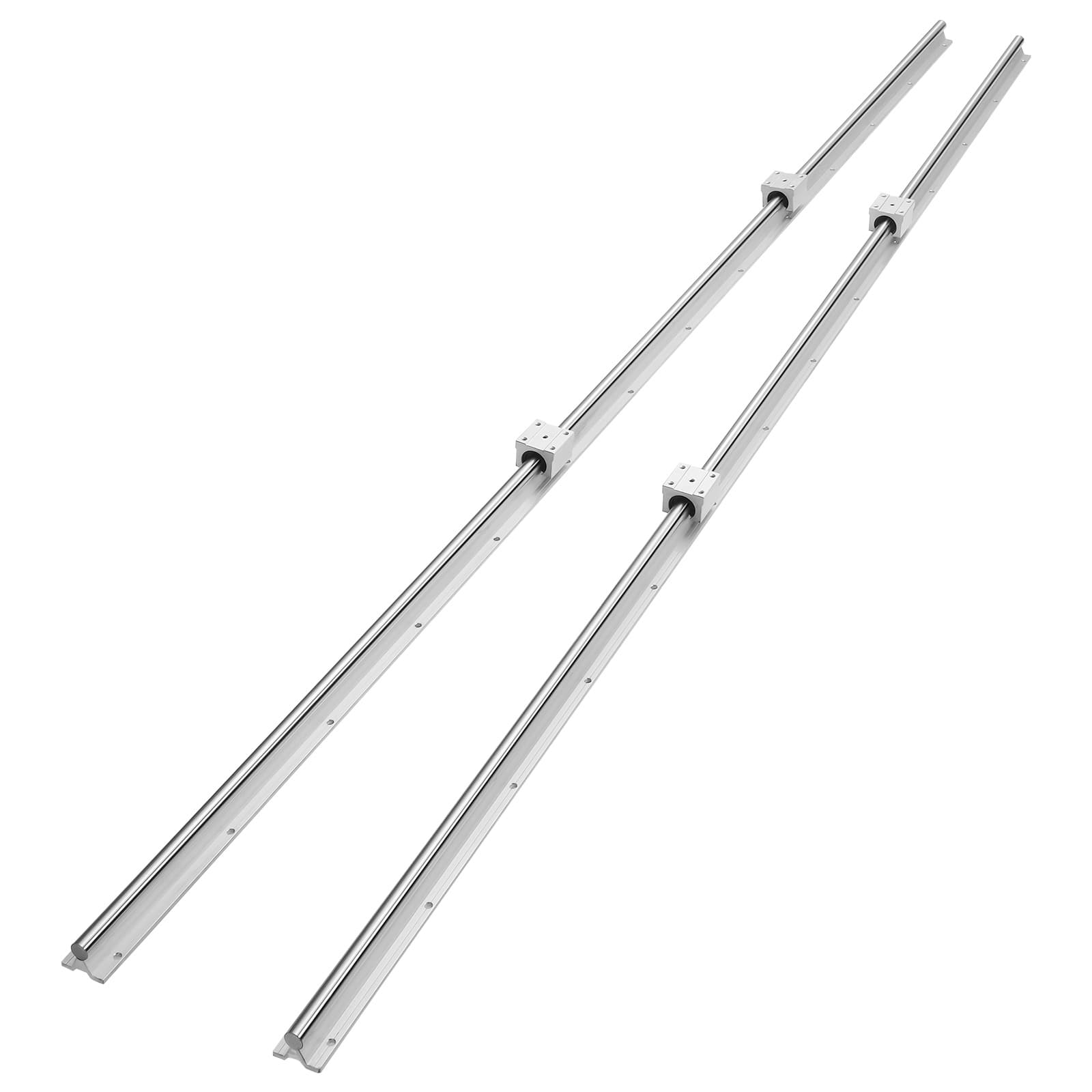 TEMU Vevor Linear Guide Rail Set, Sbr20 800/1000/1200/1500/2000/2200mm, Sbr20 Guide Rails And Sbr16uu/sbr20uu Slide Blocks, Linear Rails And Bearings Kit For Automated Machines Cnc Router Machines