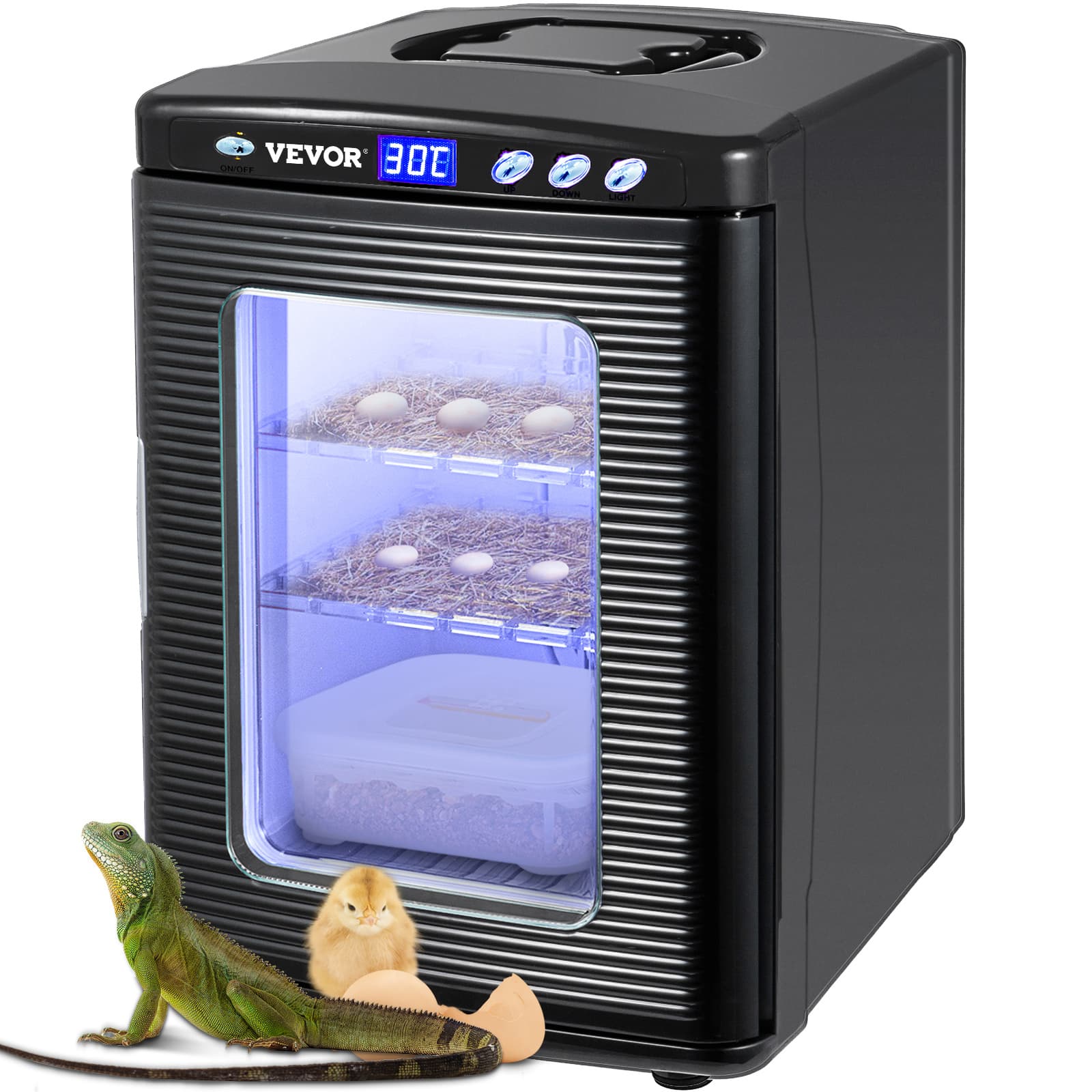TEMU Vevor Reptile Incubator 25l Digital Egg Incubator 2-60°c For Small Reptiles