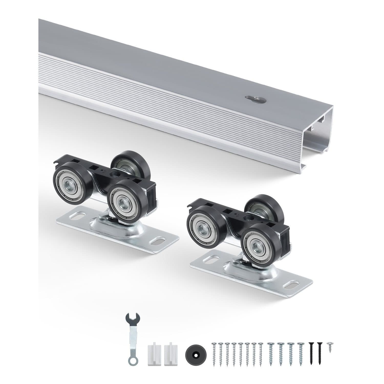TEMU Vevor Pocket Door Track Kit 6 Ft Heavy Duty Pocket Door Hardware Kit 3 Wheels