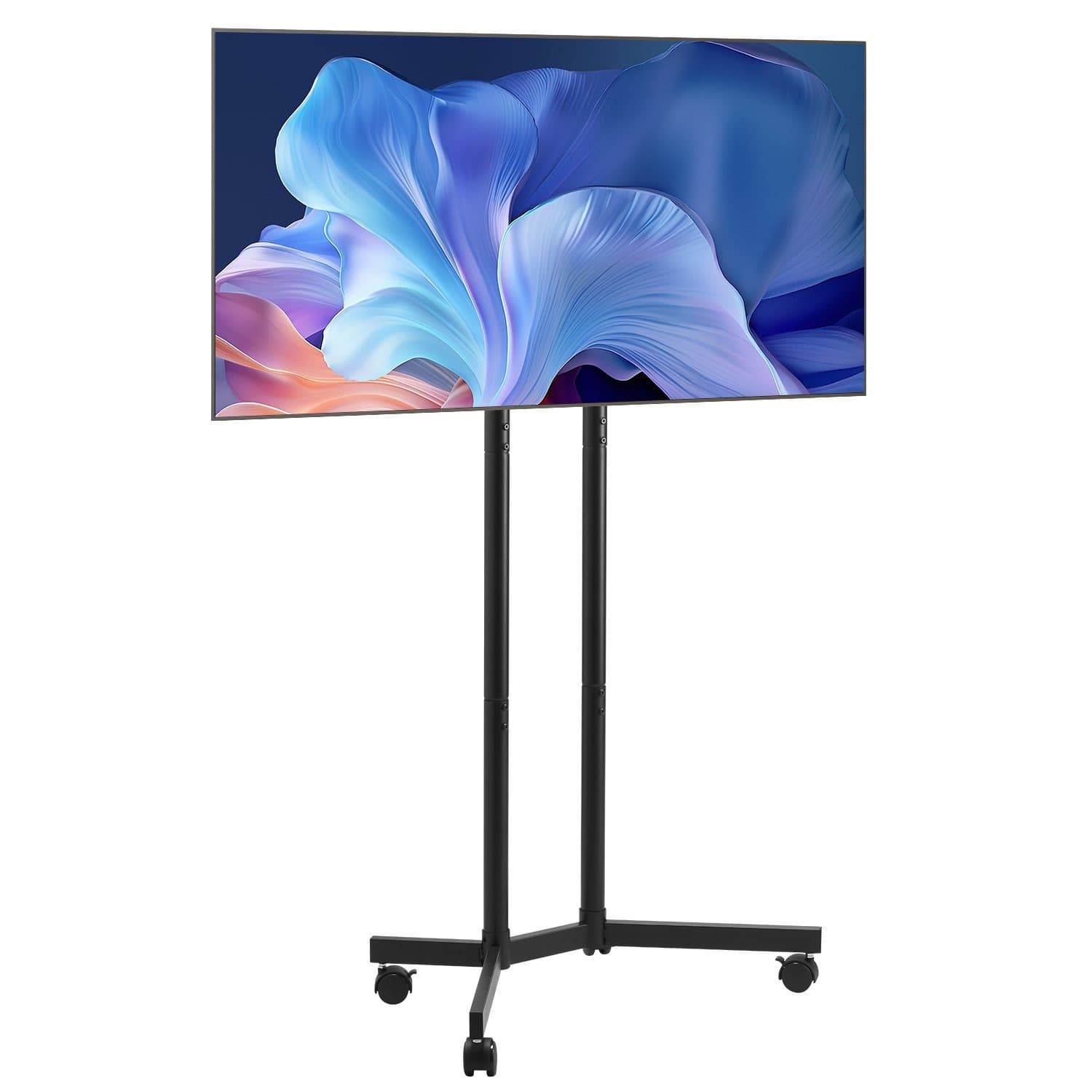 TEMU Vevor Rolling Tv Stand Mobile Tv Cart To 88 Lbs For 32-65 Inch Screens