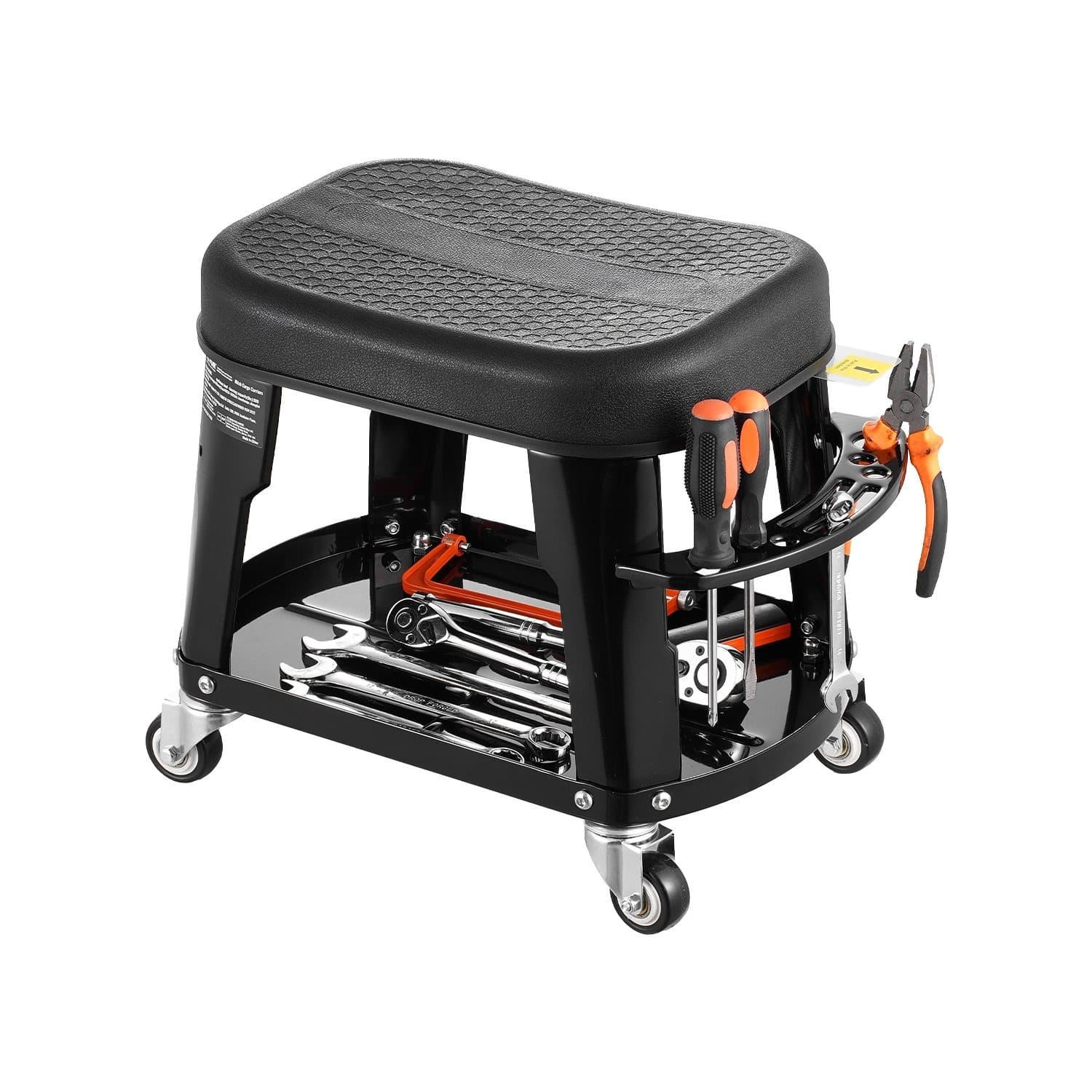 TEMU Vevor Mechanic Stool Rolling Workshop Seat 300 Lbs Load With Wheels & Tool Tray