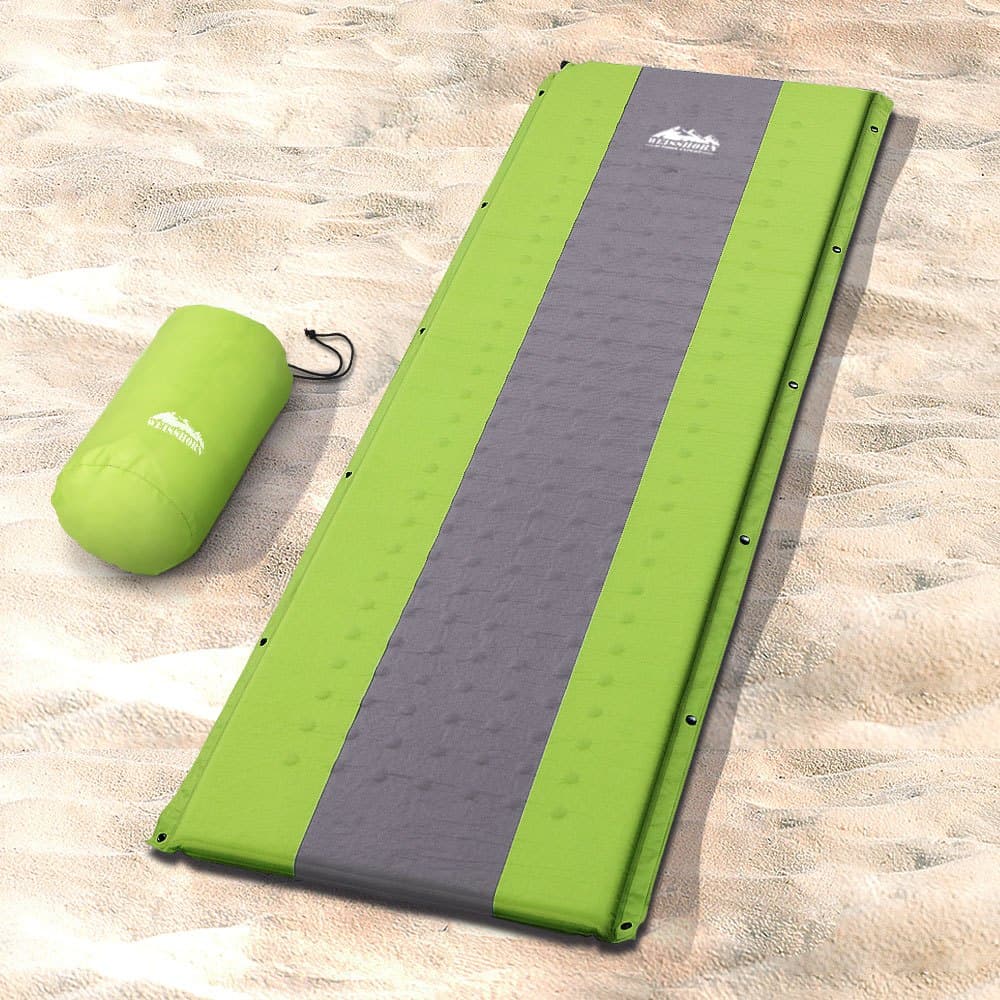 TEMU Weisshorn Self Inflating Mattress Camping Sleeping Mat Air Bed Pad Single Green