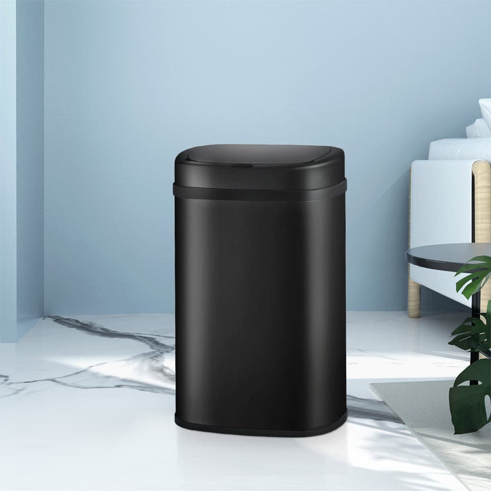 TEMU Devanti 50l Motion Rubbish Automatic Trash Can Kitchen Black