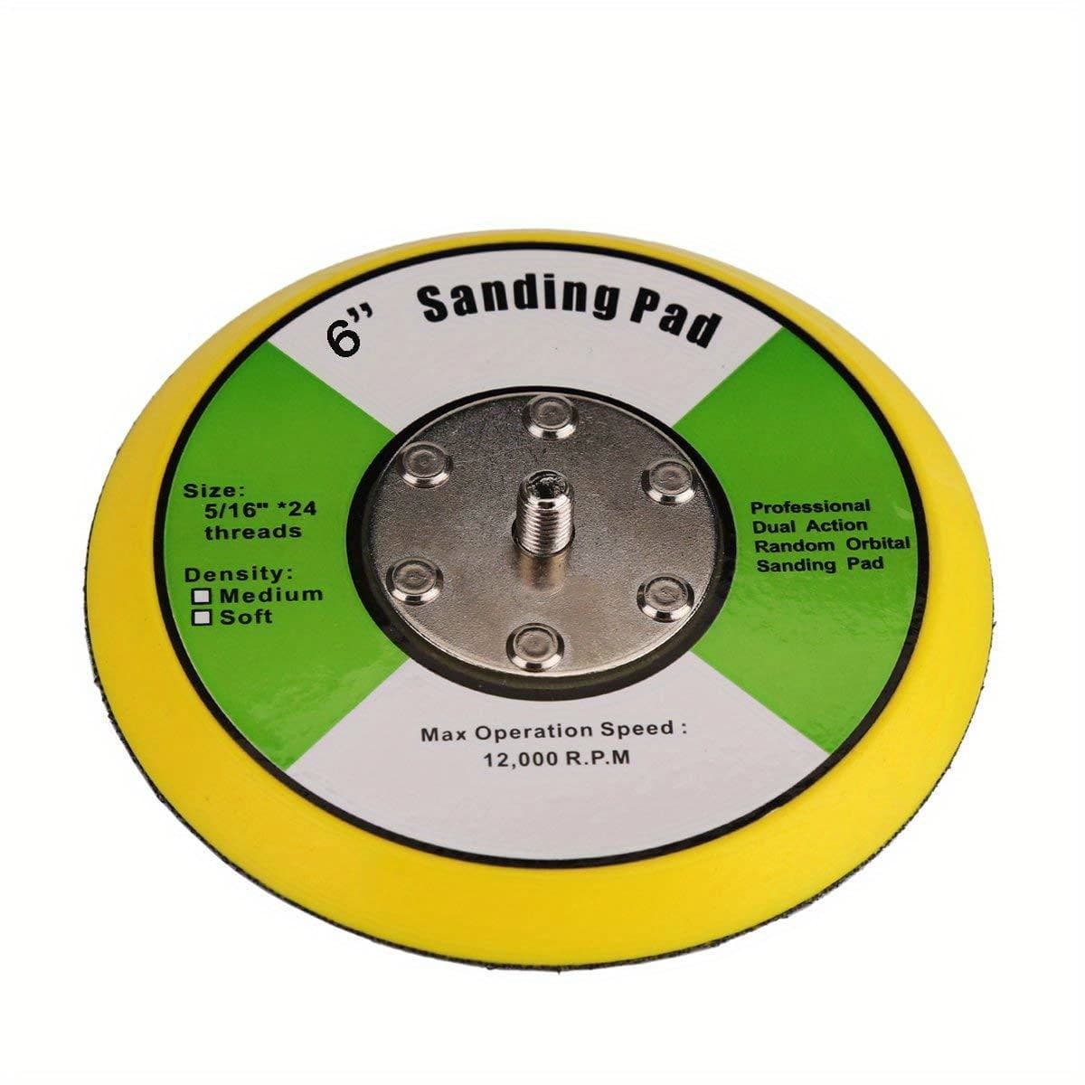 TEMU 6 Inch (150mm) 5/16"-24 Thread Pu Backing Pad For Air Sander And Car Polisher