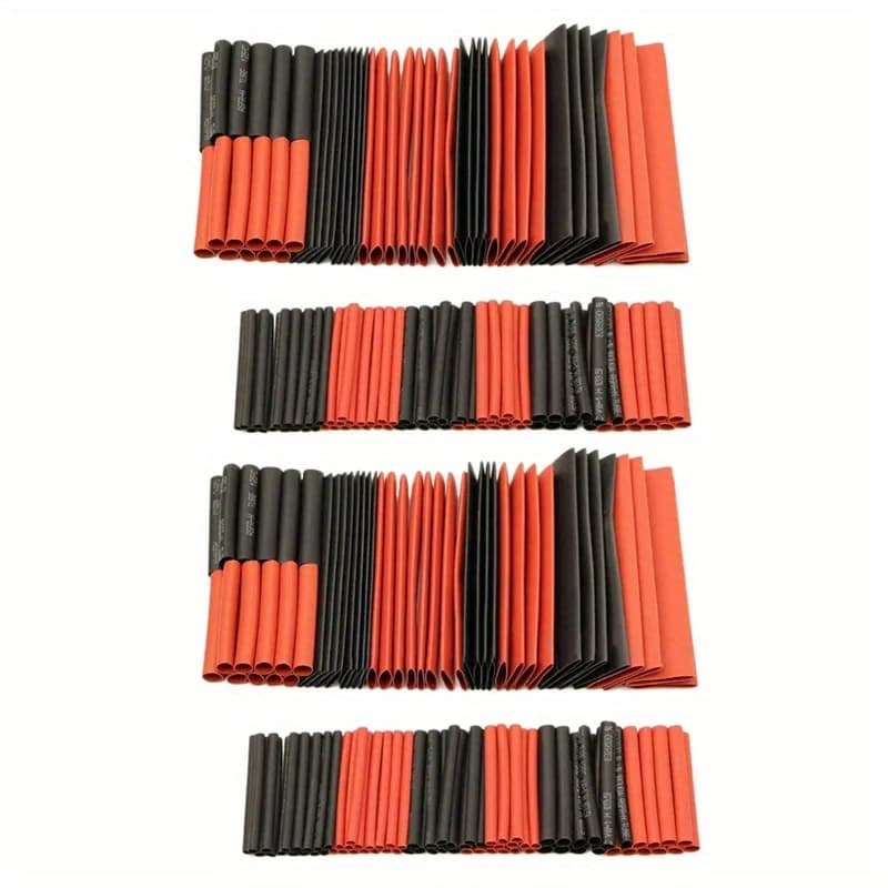TEMU 150/254pcs Heat Shrinkable Tube, 2:1 Polyolefin Heat Cable Wire Shrink Tubing Assortment, Shrinkable Car Cable Sleeving Wrap Wire Kit