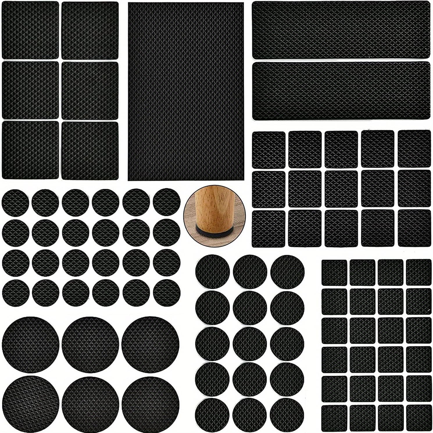 TEMU 93pcs Eva Non-slip Furniture Pads - Keep Your Couch Stable & Protect Your Hardwood Floors!