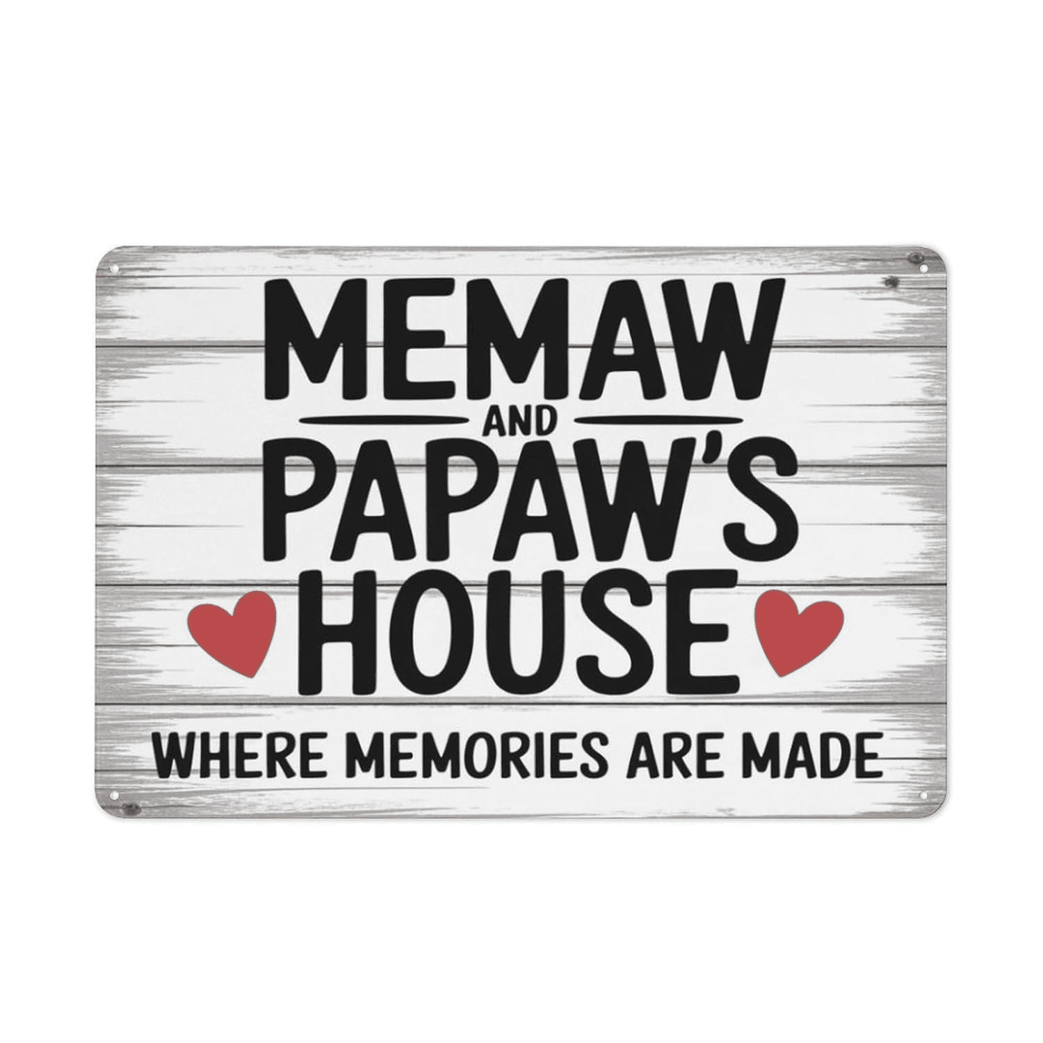 TEMU Funny Metal Signs With Multicolor Motivational Quote | Memaw And 's House Text, Iron Material, Wall Hanging, 2d Plane Craft Effect, English Language