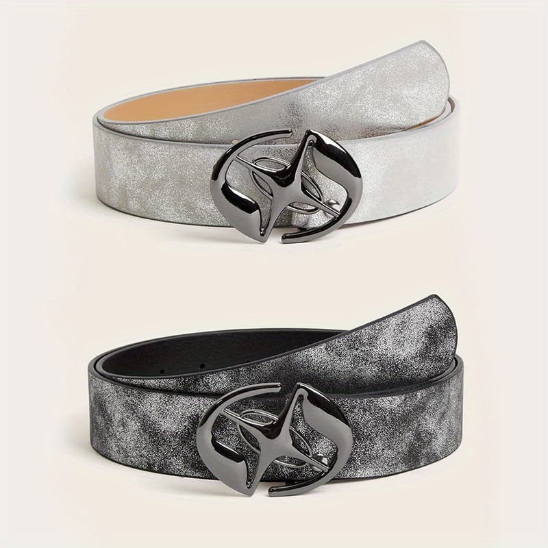 TEMU Y2k Waist Belt Two-piece Set Punk Style Waistband Two-piece Suit Top Dress Decoration Belt Pu Belt