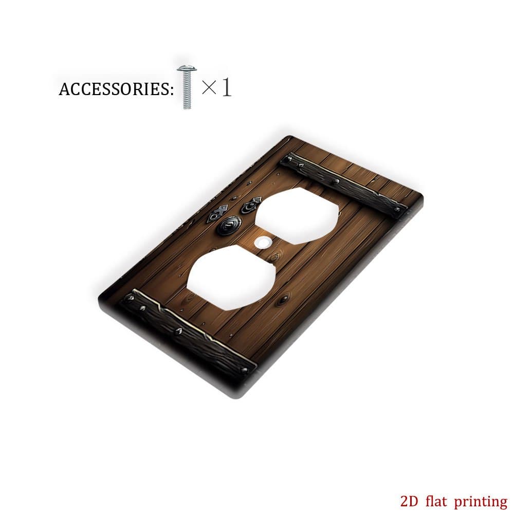 TEMU 1pc Switch Wall Plate, Stylish Pattern, Printed Panel, Home Decor For Bedroom, Kitchen, And Living Room, , Durable, And Safe, 2d Flat