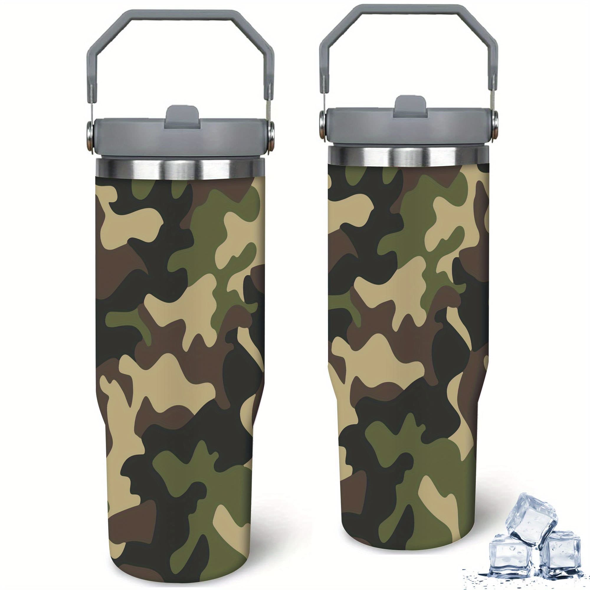 TEMU 30-ounce Tumbler Featuring A Lid, Insulated Design, Ideal For Travel Coffee, A Great Present For Easter, Father's Day, , Birthdays, With A Camouflage Pattern Suitable For And Military Enthusiasts
