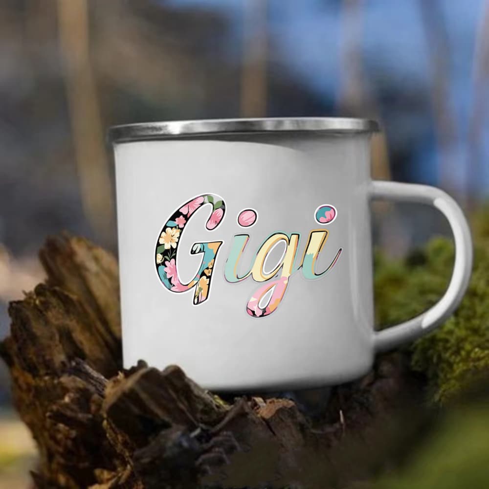 TEMU 12oz Enamel Camping Mug Coffee Cup, Gift For Mom Funny Outdoor Water Bottle, Birthday Gift For Camping Lover, Beer Cup, 1pc