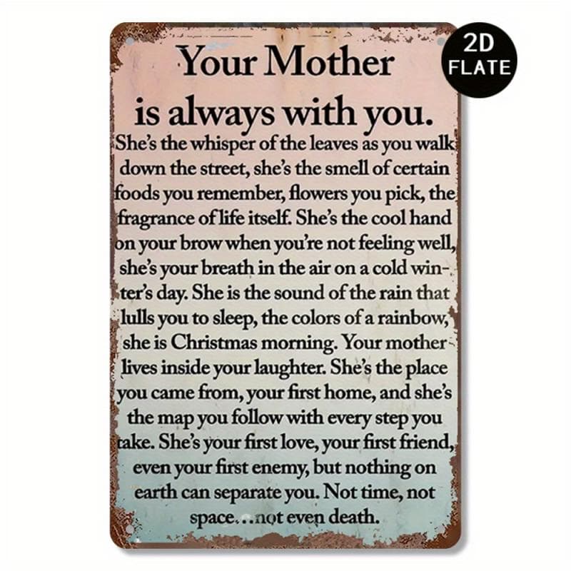TEMU Funny "your " Poem Metal Sign - Classic Nostalgic Wall Decor Suitable For,, Office - Gift & Comforting English Quote - Iron Wall-mounted Decoration