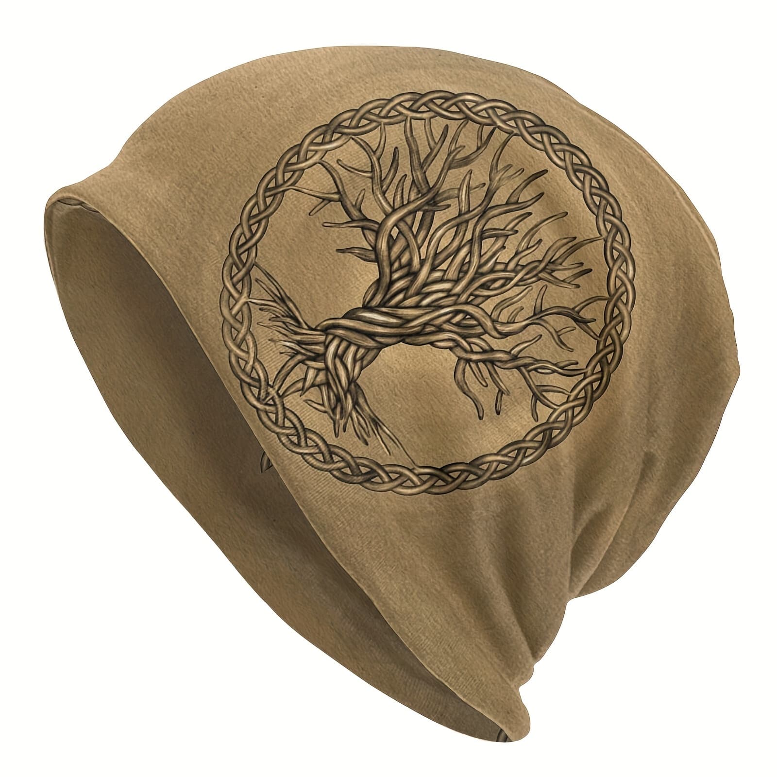 TEMU Viking Celtic Bonnet Tree Of Life Beanies,thin Unisex Caps,ski Caps