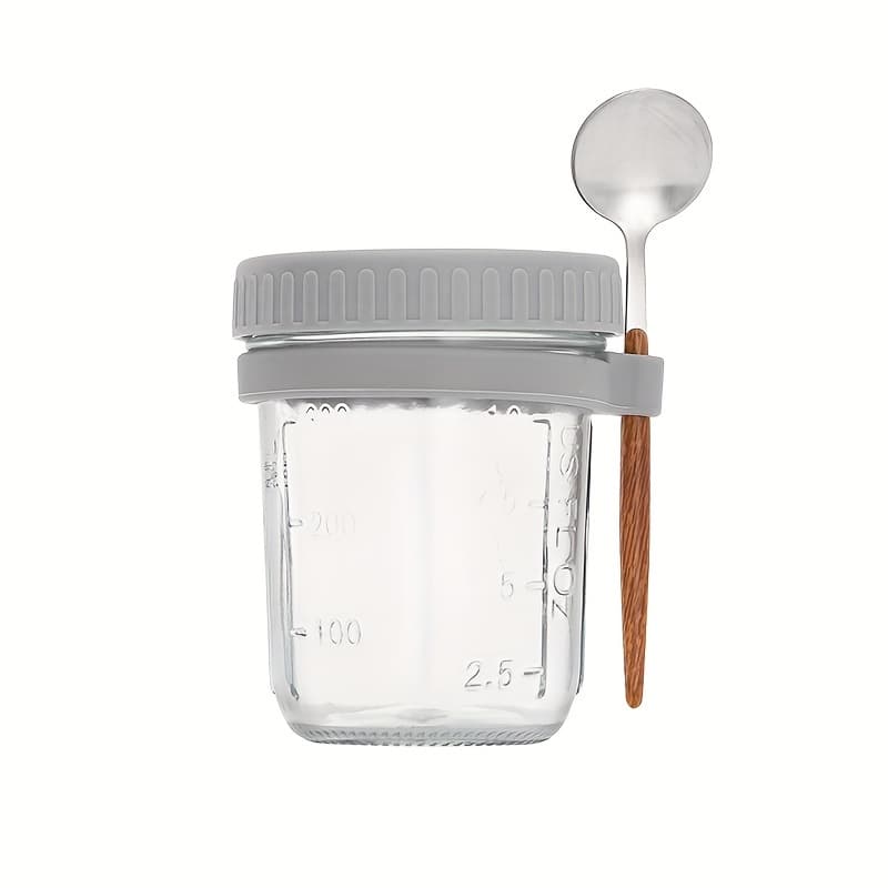 TEMU 1 Overnight Oatmeal Cup With Lid And Spoon | 12 Oz Portable Food Breakfast Cup For Cereal, Milk, Salad, Yogurt, Vegetable, And Fruit Storage | Back-to-school Supplies By Faridabio